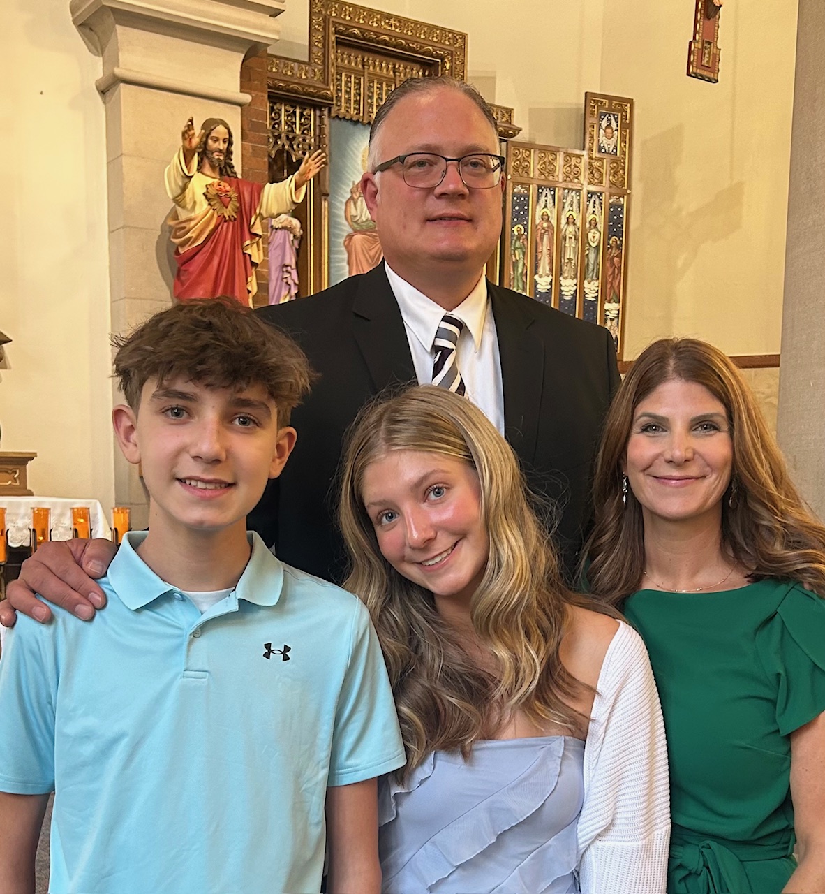 The Scheckelhoff family at church