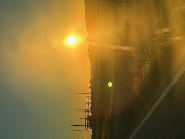 Sunrise over a Michigan field